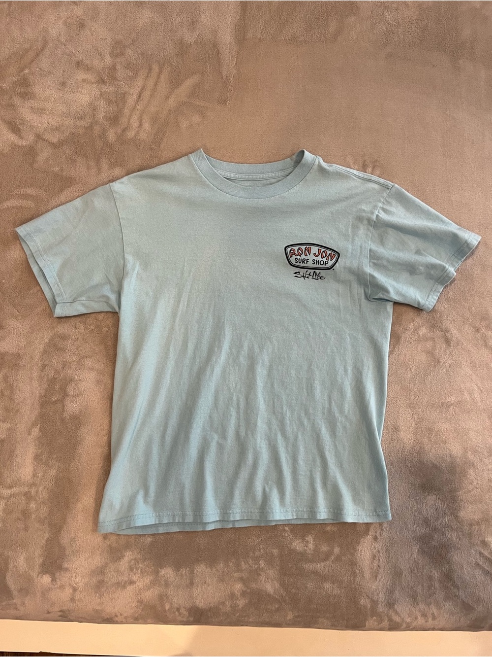 Boy’s Ron Jon Light Blue Short Sleeve Tee M